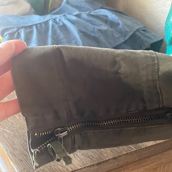 Peyton Jensen Army Green Knit Moto Jacket - Picture 7 of 9